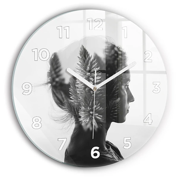 Pendule murale ronde Portrait d'une femme