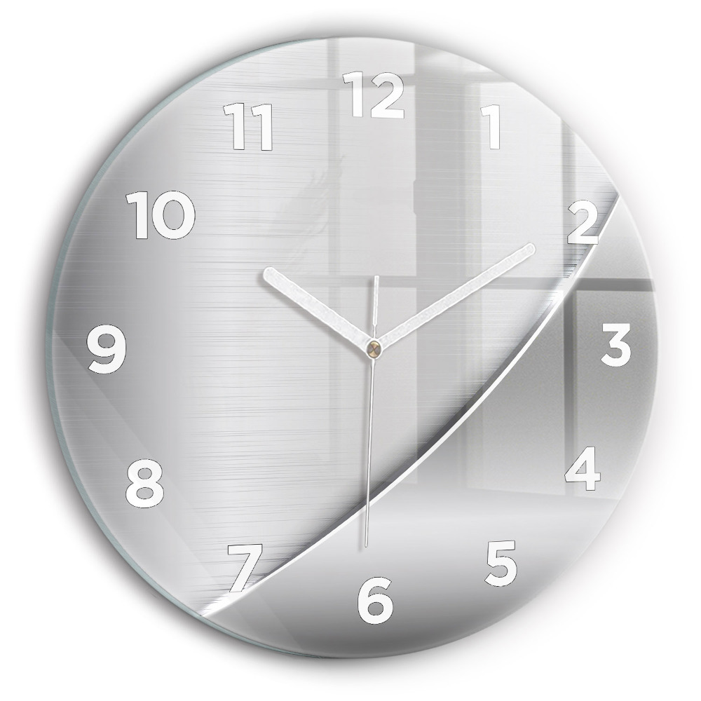Horloge ronde Motif argenté