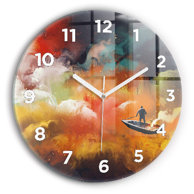 Horloge ronde Image abstraite