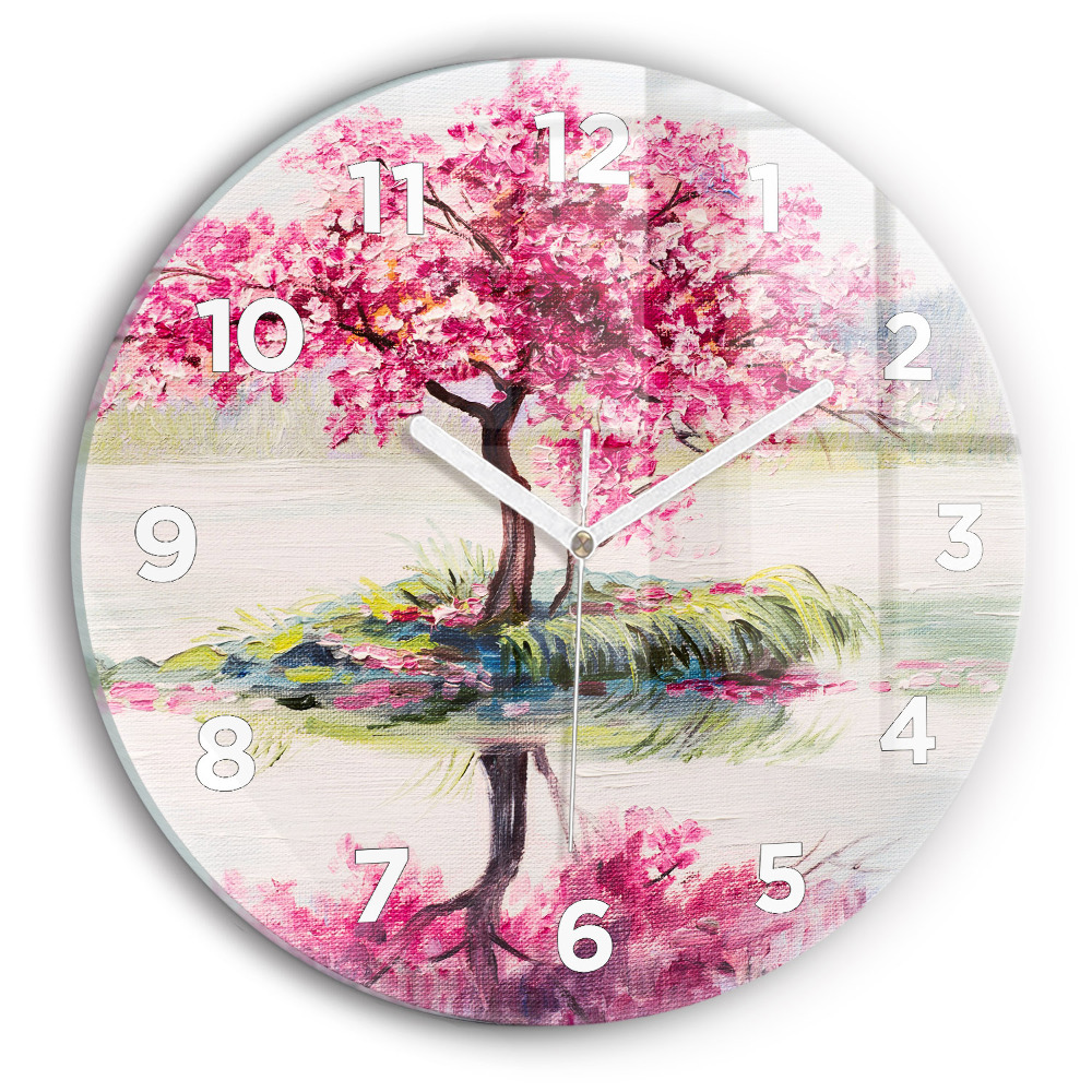 Pendule murale ronde Mosaïque d'un arbre