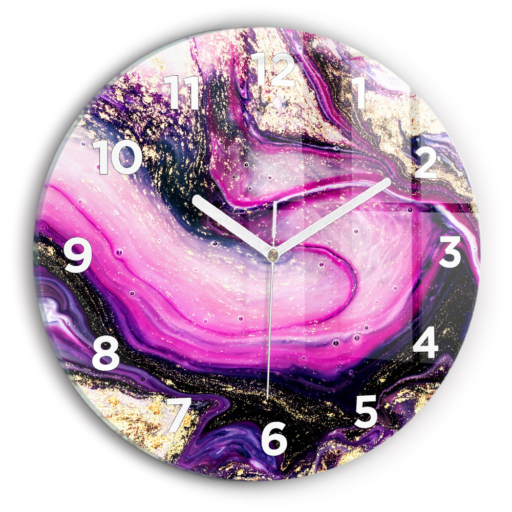 Pendule murale ronde Marbre abstrait