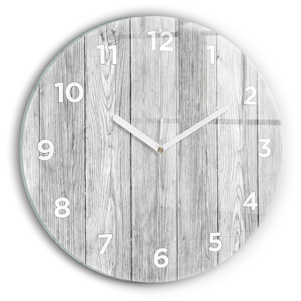 Pendule murale ronde Panneaux en bois