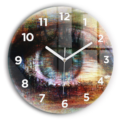 Horloge ronde murale Street art Eye