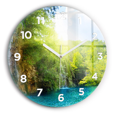 Horloge ronde Paysage de lagune