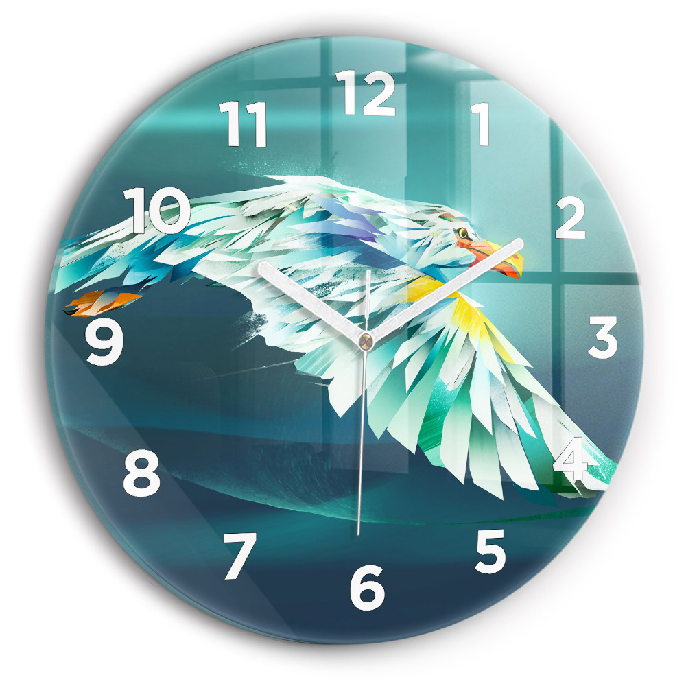 Horloge ronde murale Image d'un aigle en vol