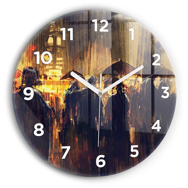 Horloge ronde en verre Impressionnisme dans le marché de l'art