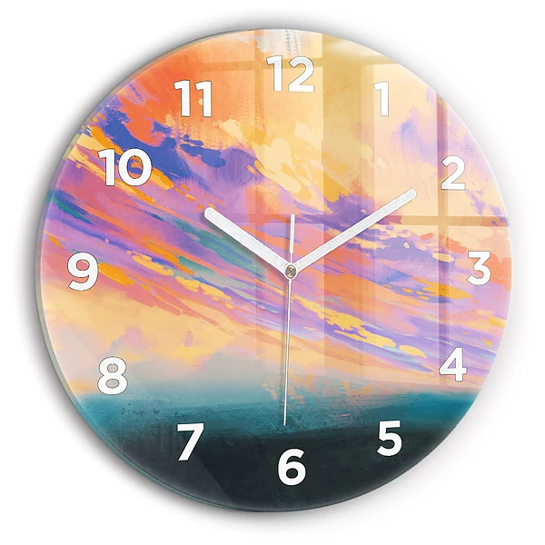 Pendule murale ronde Ciel abstrait