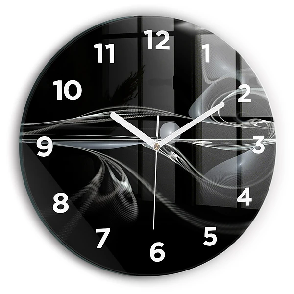 Horloge ronde murale Fumée abstraite