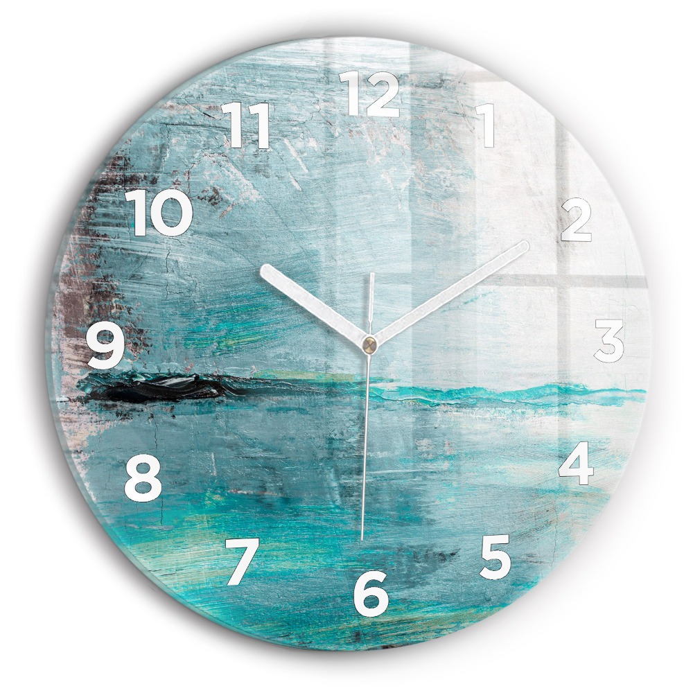 Horloge ronde Texture à l'huile abstraite