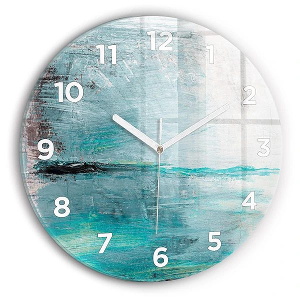 Horloge ronde Texture à l'huile abstraite