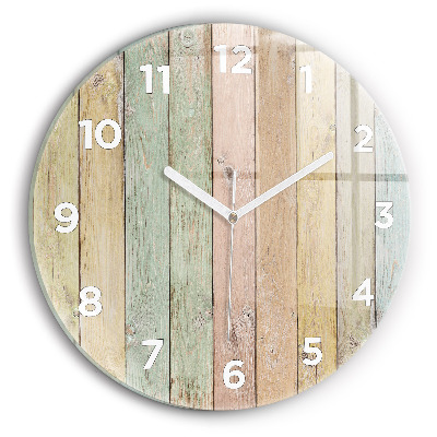 Horloge ronde murale Planches colorées