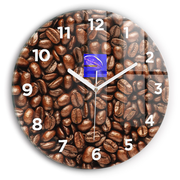 Horloge ronde Grains de café