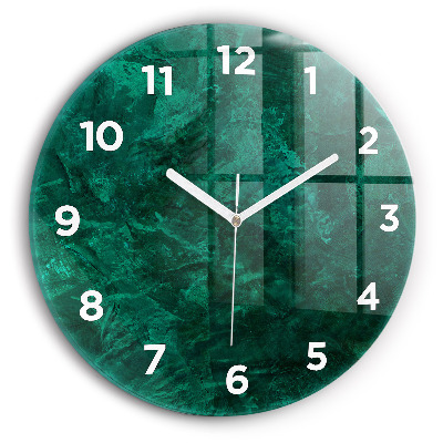 Horloge ronde murale Mur d'émeraude