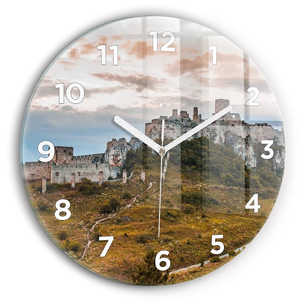Horloge ronde murale Château de Spiš en Slovaquie