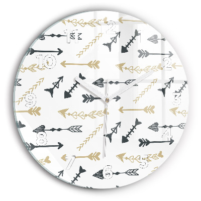 Horloge ronde en verre Motif géométrique de hipster