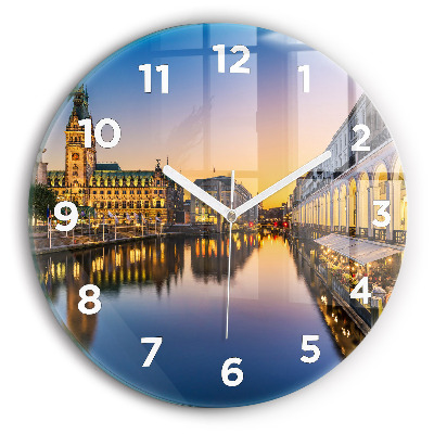 Horloge ronde murale Hôtel de ville de Hambourg