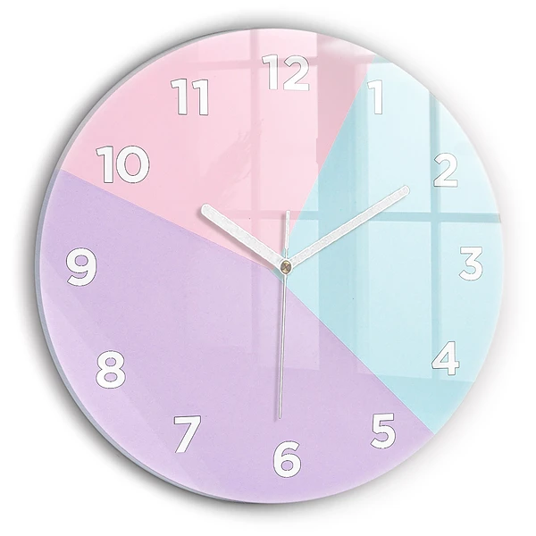 Pendule murale ronde Motif pastel
