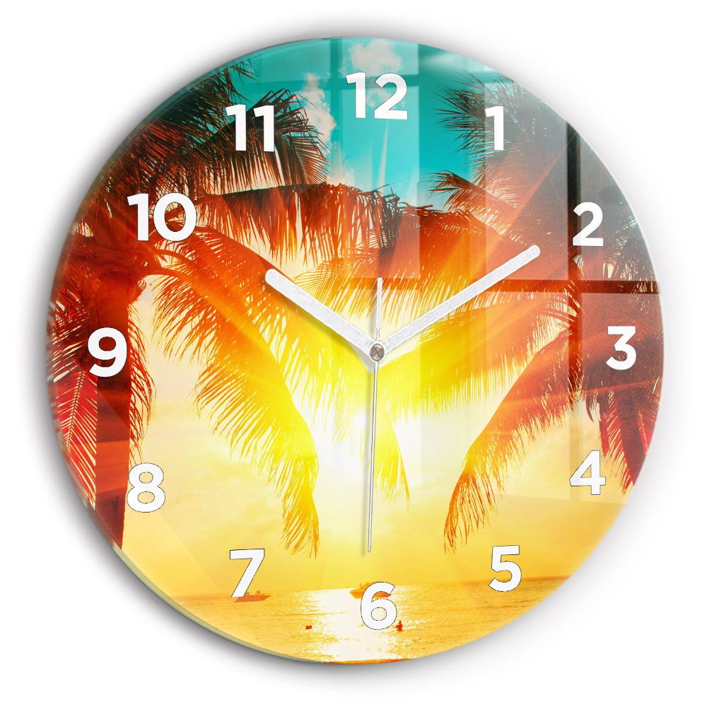 Horloge ronde murale Détente en vacances