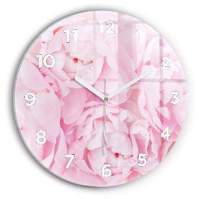 Horloge ronde en verre Fleurs en fleurs
