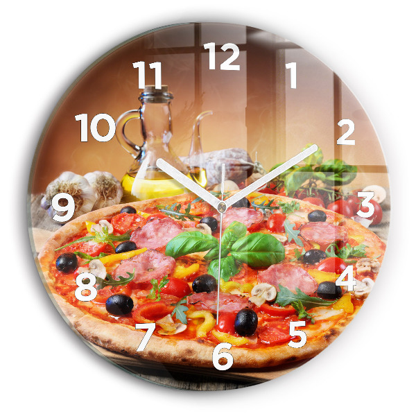 Horloge ronde murale Cœur culinaire de l'Italie