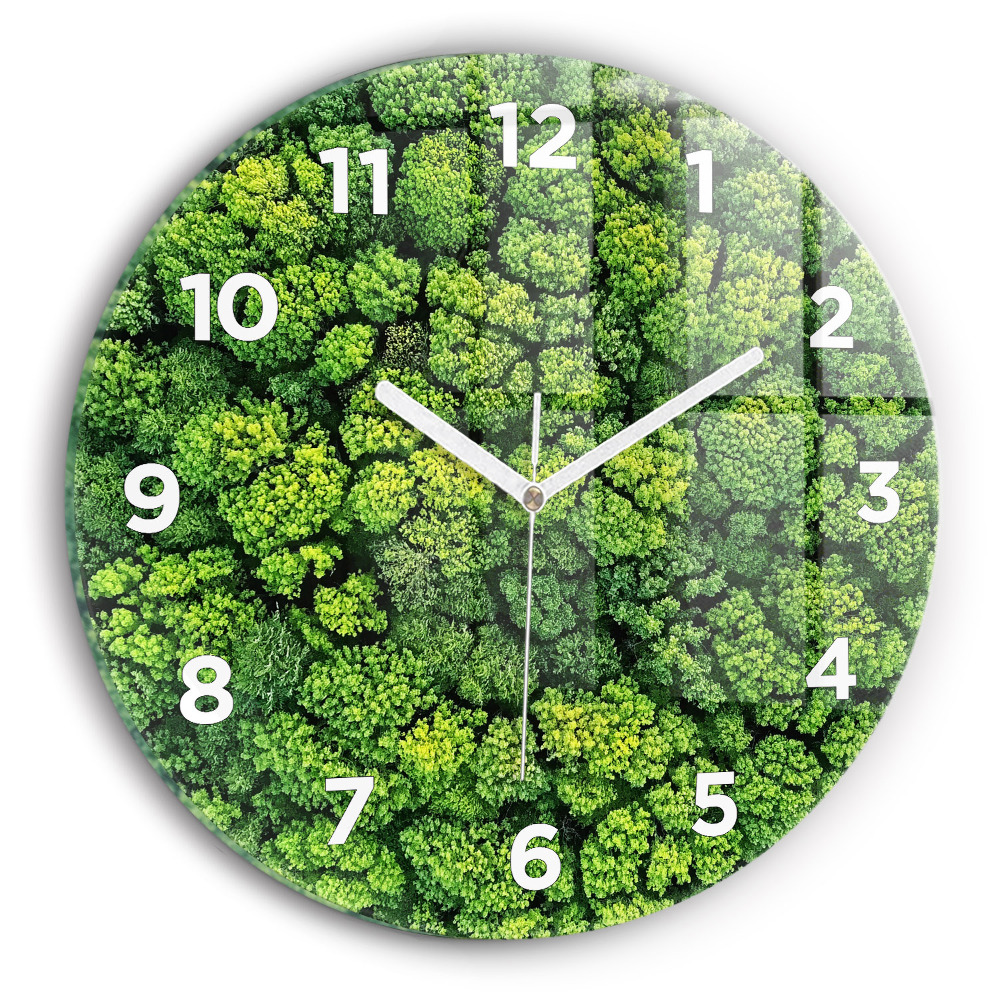 Horloge ronde Forêt vue d'en haut