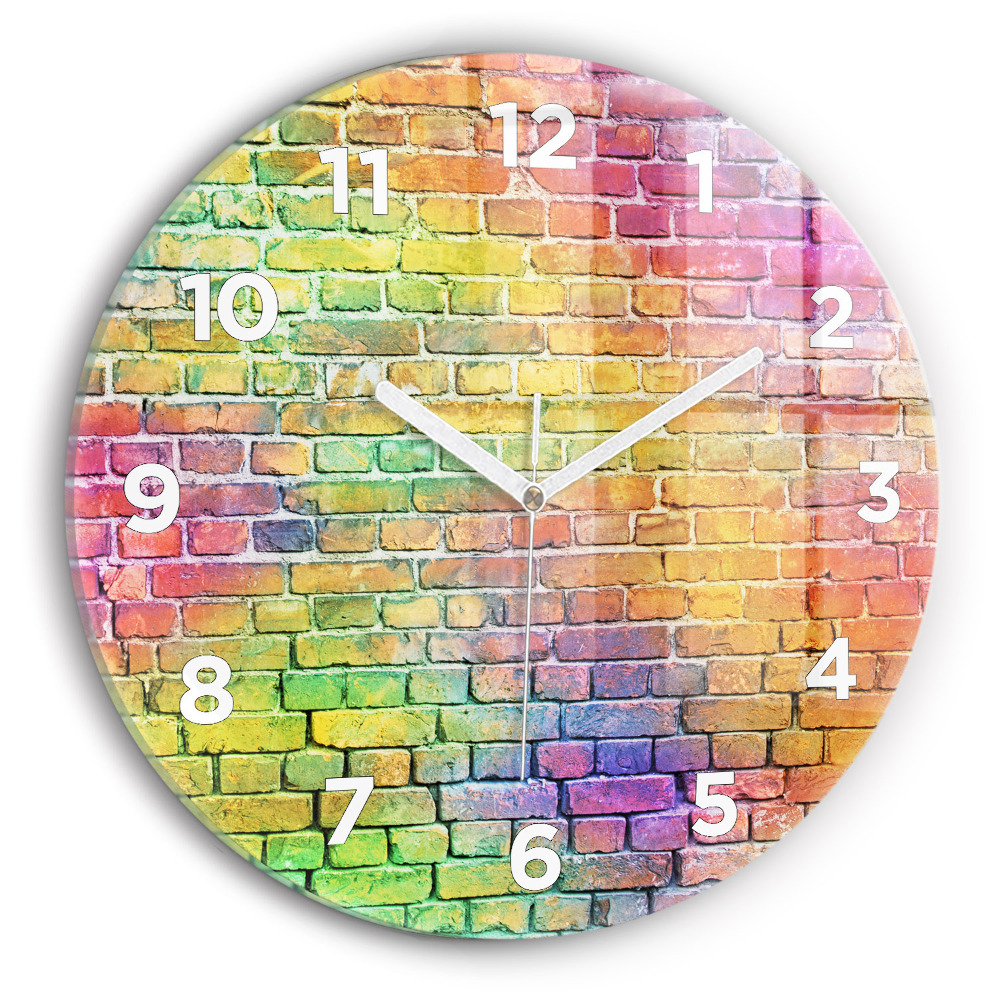 Pendule murale ronde Mur peint
