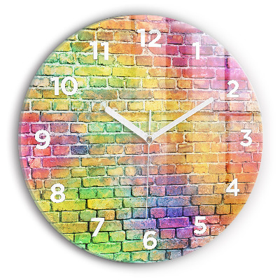 Pendule murale ronde Mur peint