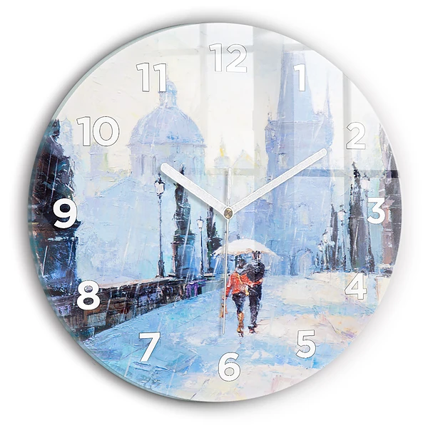 Horloge ronde murale Art de l'huile