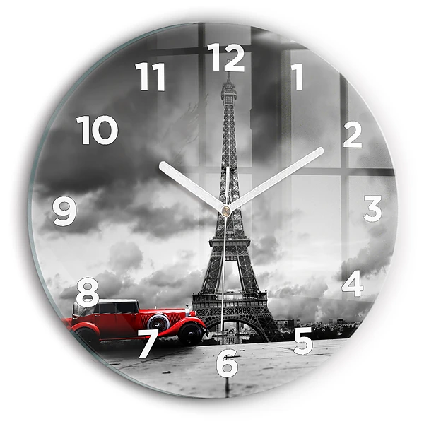 Horloge ronde murale Tour Effel Paris