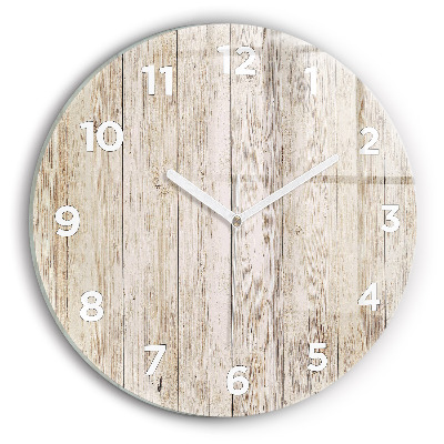 Pendule murale ronde Panneaux en bois