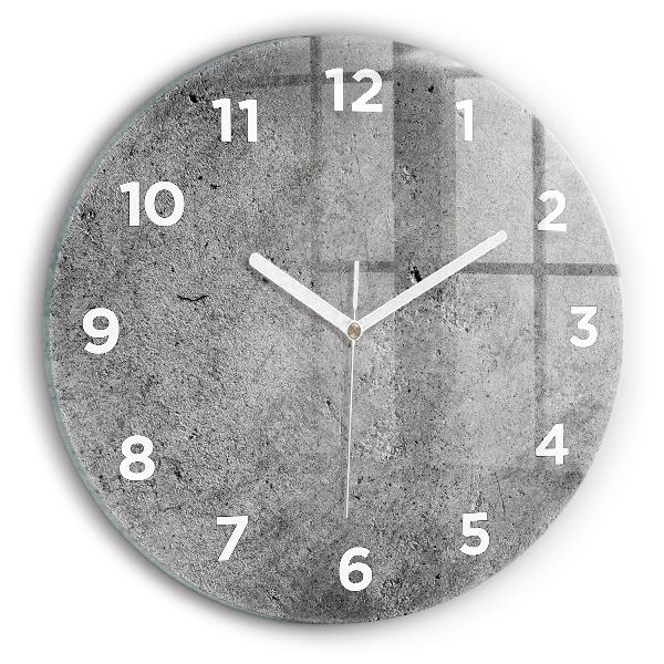 Horloge ronde en verre Mur industriel