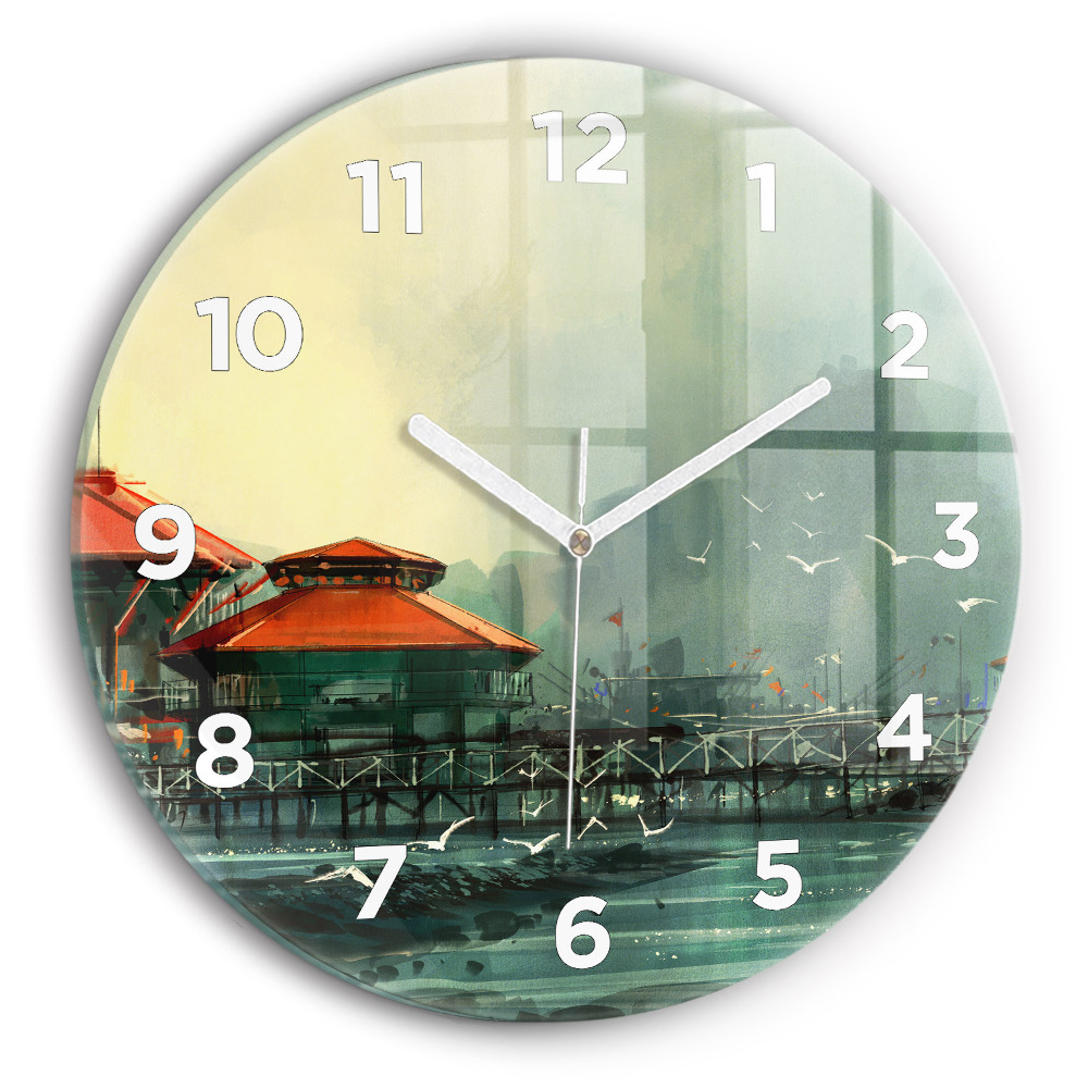 Horloge ronde Village de pêcheurs
