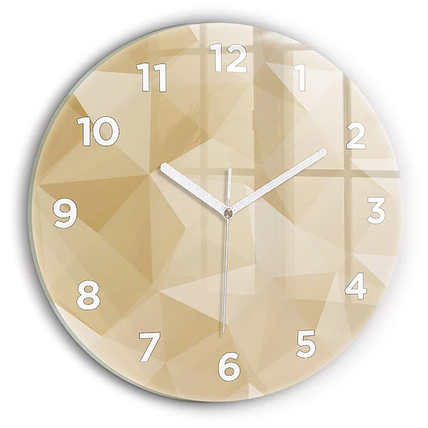 Horloge ronde Triangles abstrait