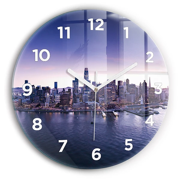 Horloge ronde murale Vue de San Francisco