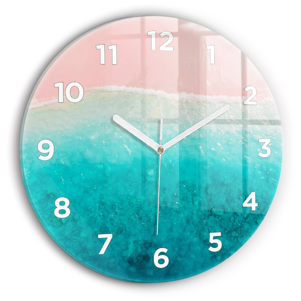 Pendule murale ronde Plage de sable marin