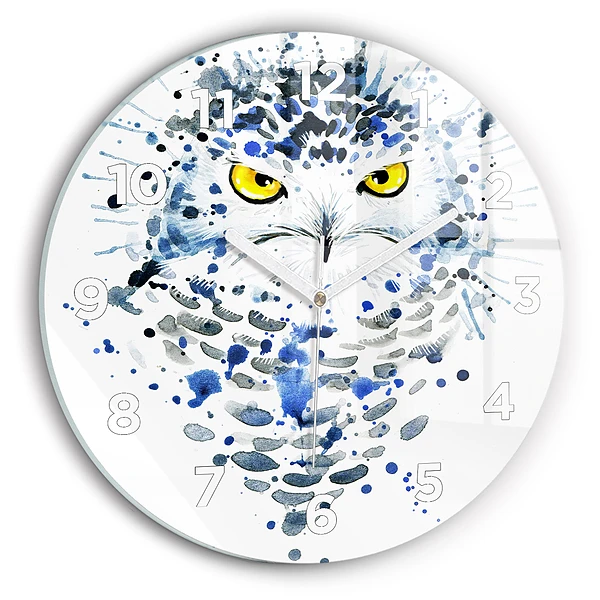 Horloge ronde Regard de hibou