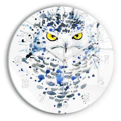 Horloge ronde Regard de hibou