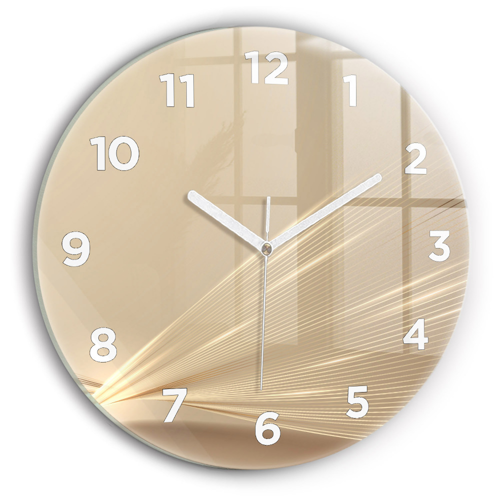 Horloge ronde en verre Lumière abstraite