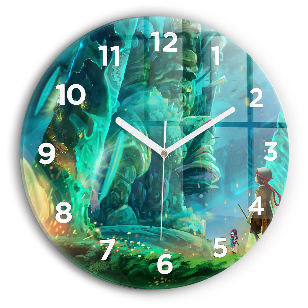 Pendule murale ronde Enfants dans une forêt