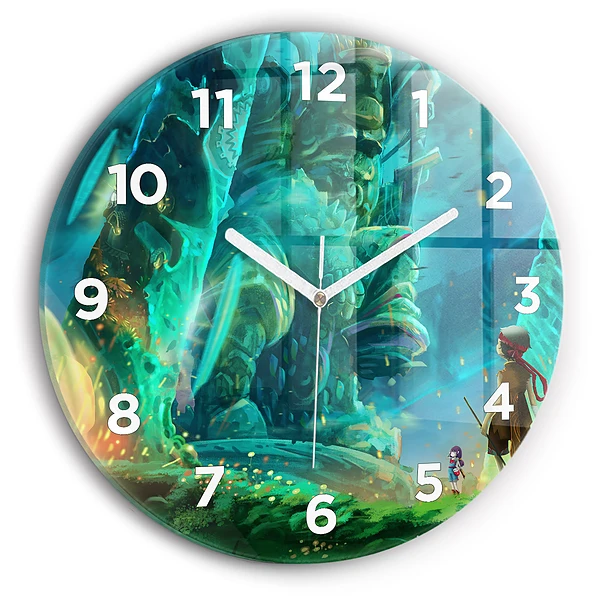 Pendule murale ronde Enfants dans une forêt