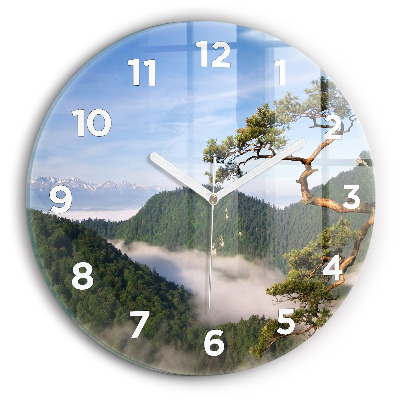 Horloge ronde murale Pic Sokolica dans les montagnes Pieniny