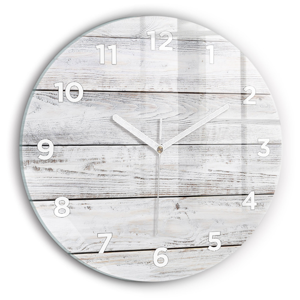 Pendule murale ronde Planches peintes