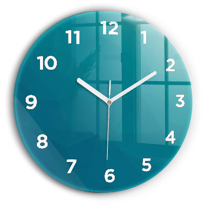 Horloge ronde en verre Abstraction marine