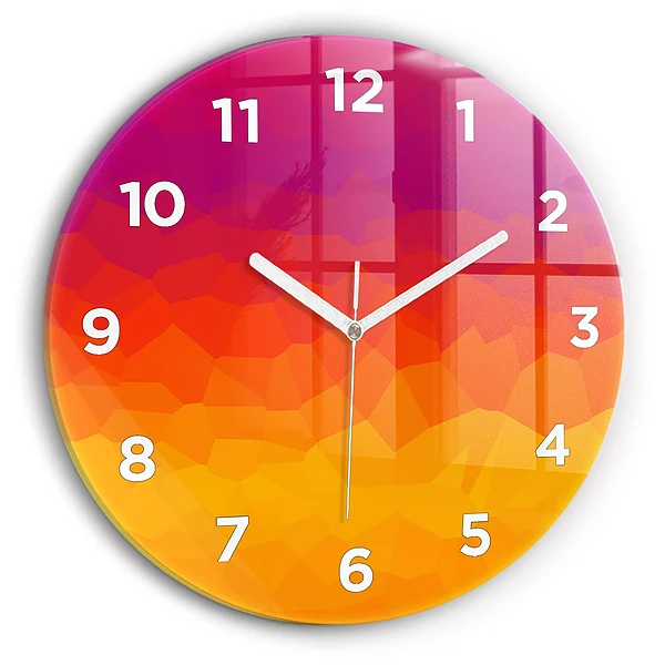 Horloge ronde murale Abstraction colorée