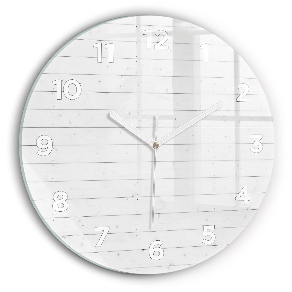 Horloge ronde Panneaux en bois