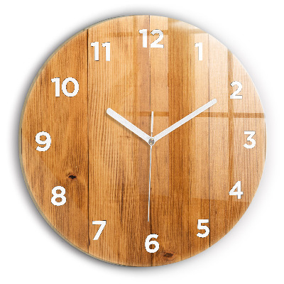 Horloge ronde murale Planches en bois