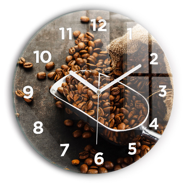 Horloge ronde Sac de grains de café