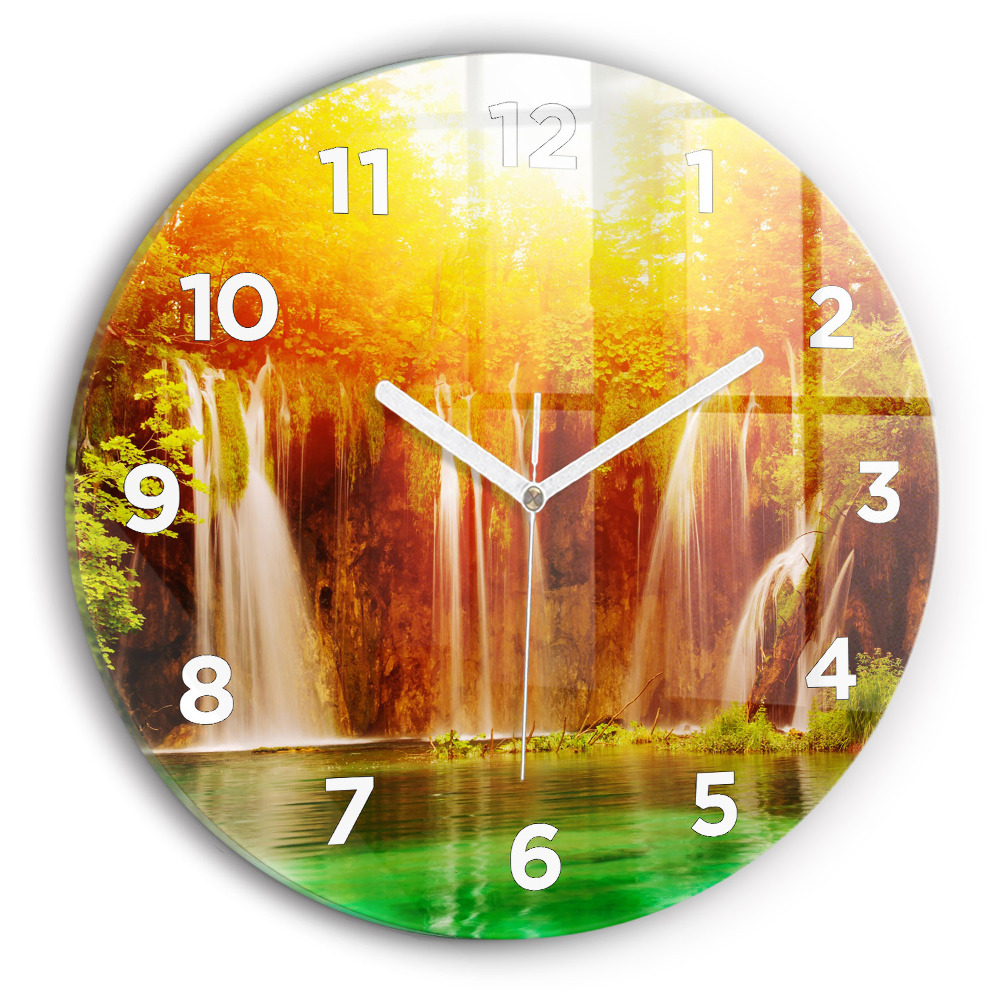 Horloge ronde murale Vue d'une cascade