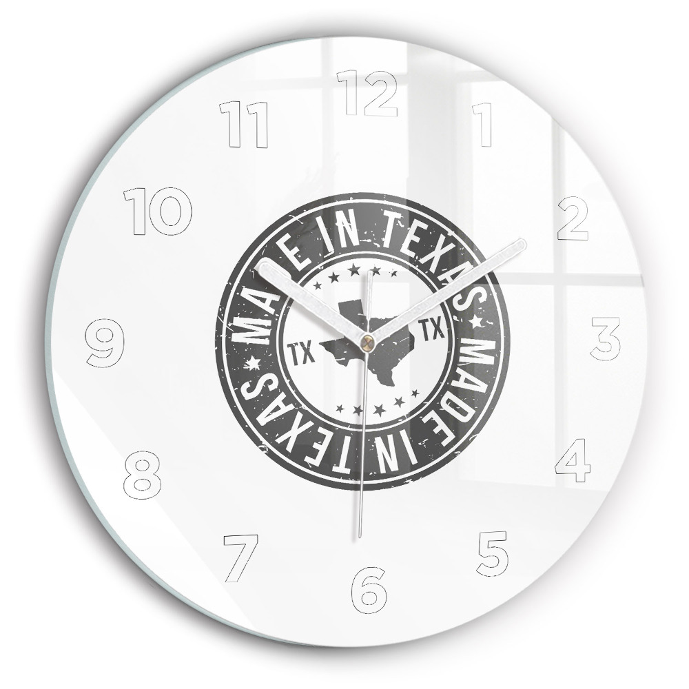 Pendule murale ronde Timbre du Texas