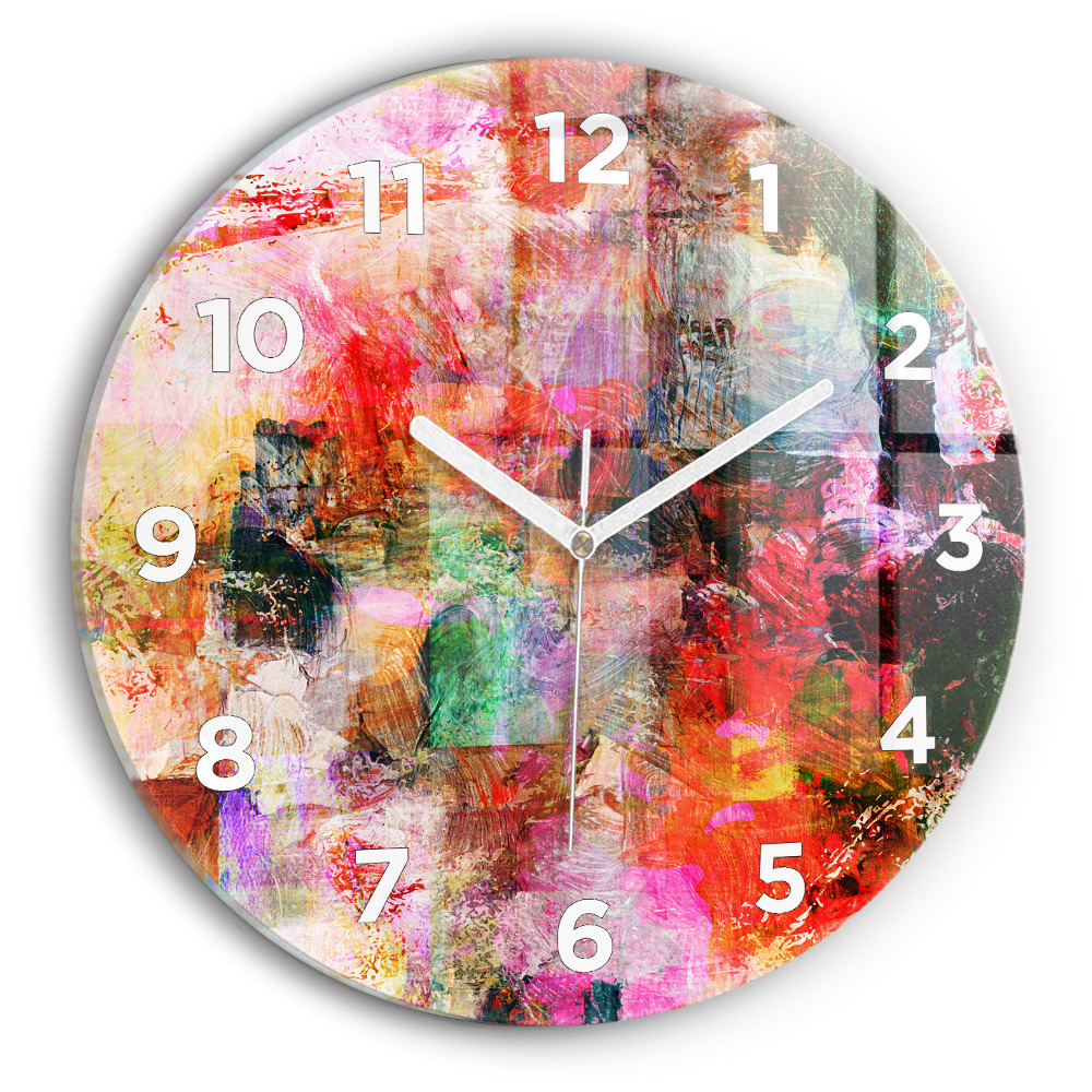 Pendule murale ronde Composition abstraite